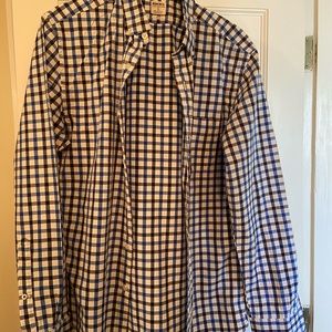 Bold navy check Bonobos button down